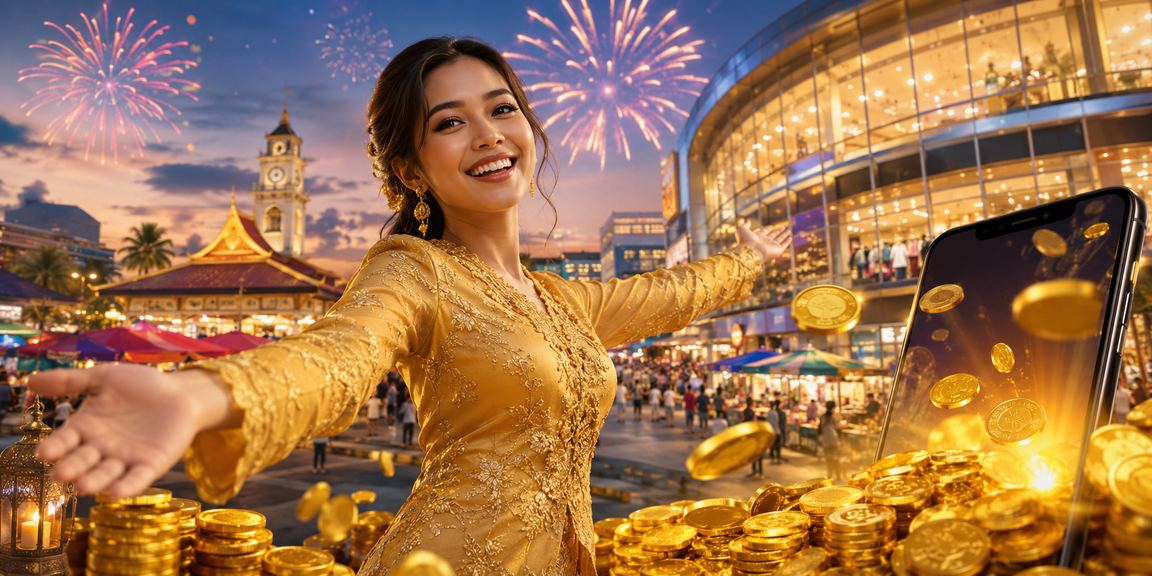 Stylish online mobile casino screen in kebaya style at Kota Bharu Kelantan Malaysia